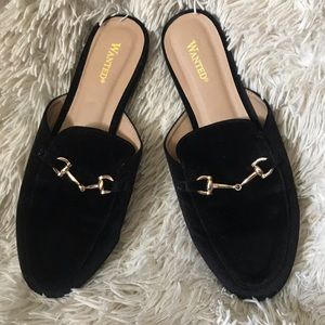 Black loafers